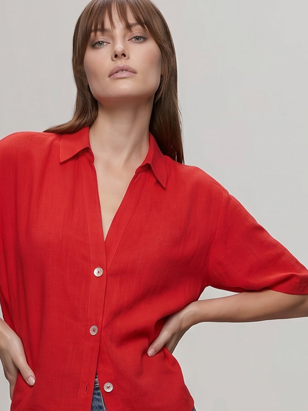 Dark Red Regular Fit Shirt