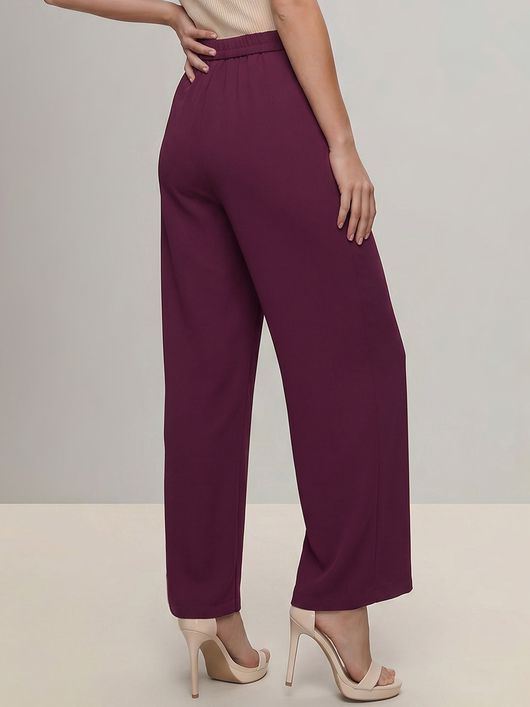 High Rise Straight Fit Trousers