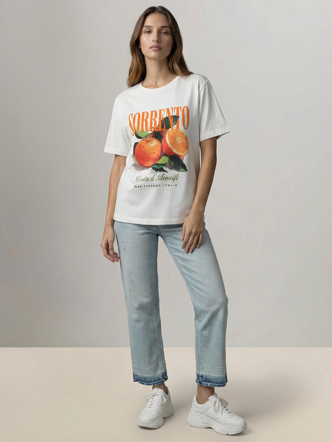 White Printed T-shirt