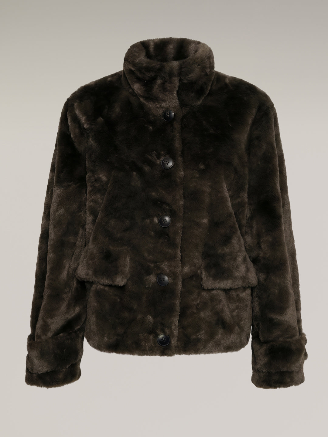 Dark Green Faux Fur Jacket