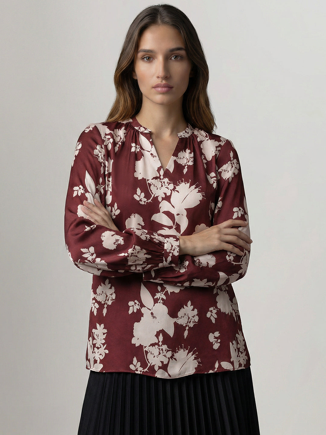 Maroon Printed Shirt