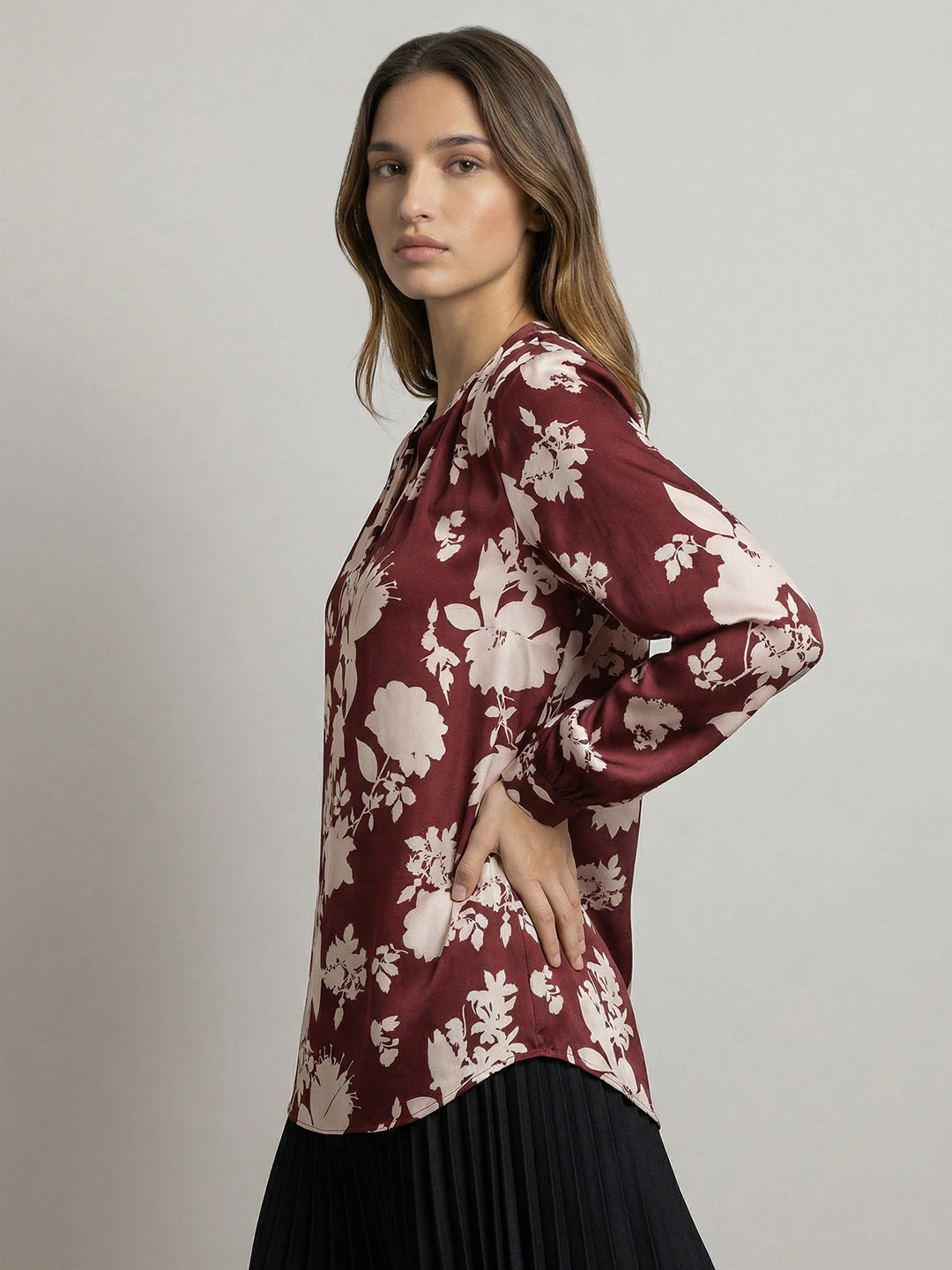 Maroon Printed Shirt