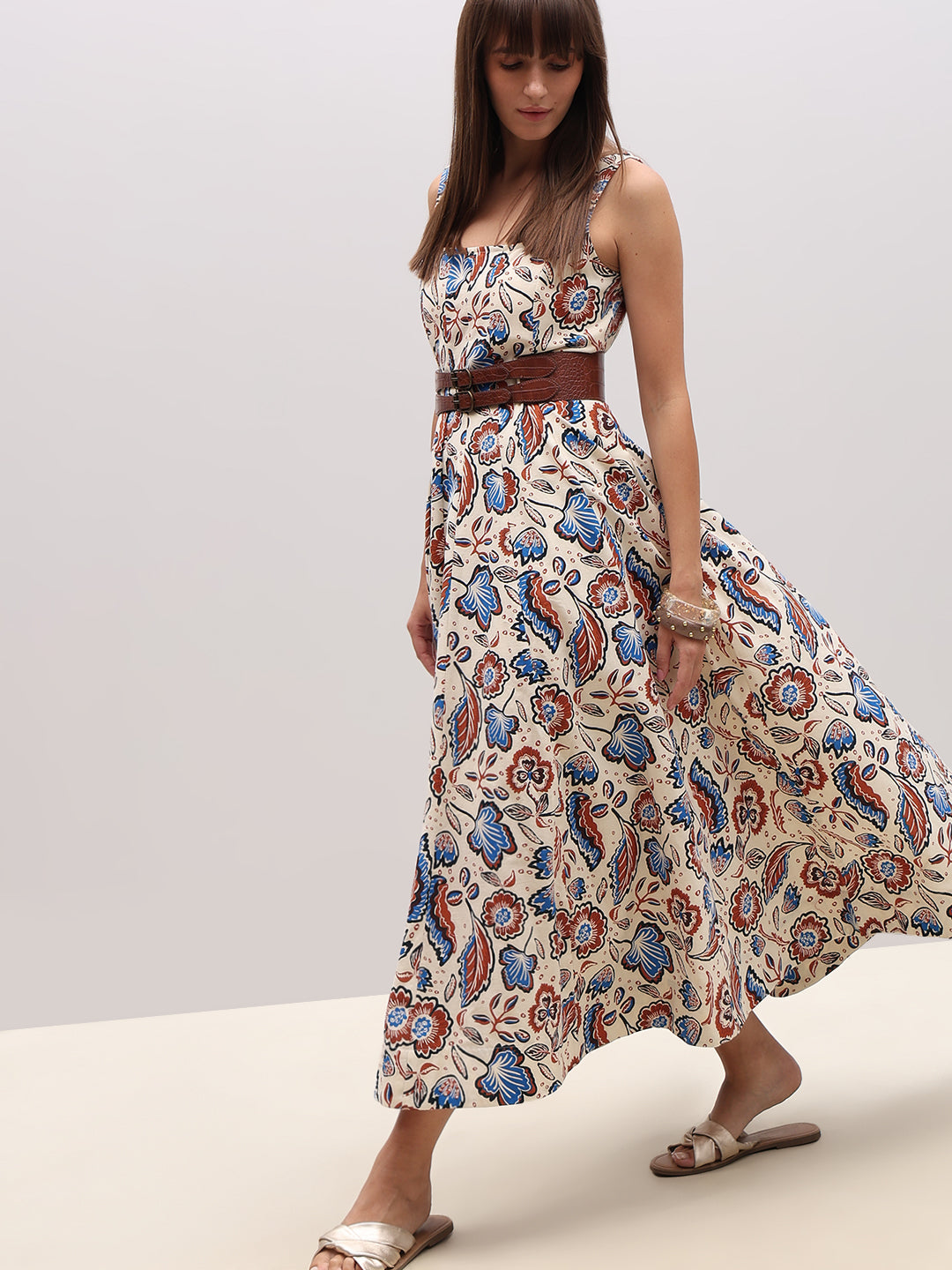 Floral Print Midi Dress