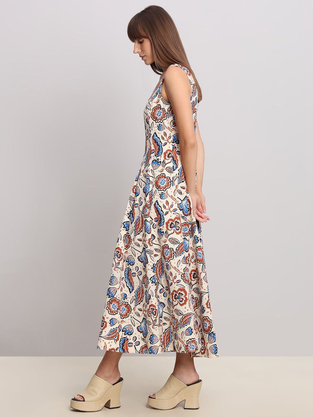 Floral Print Midi Dress