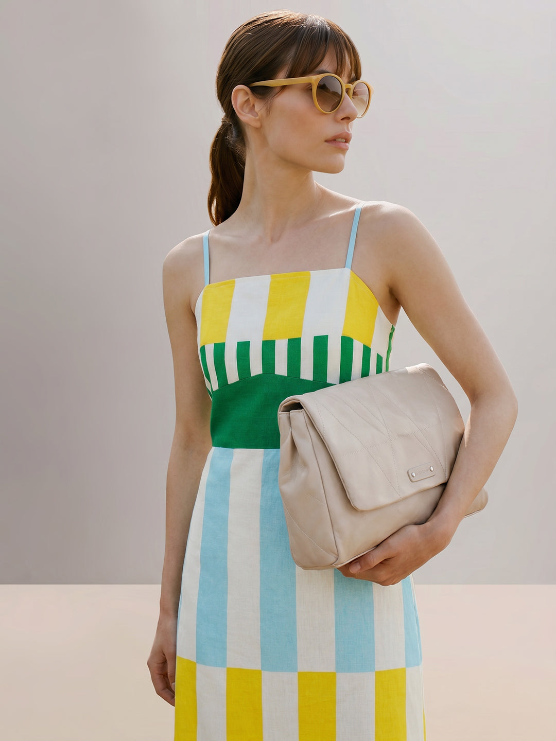 Printed Strappy Midi Dress