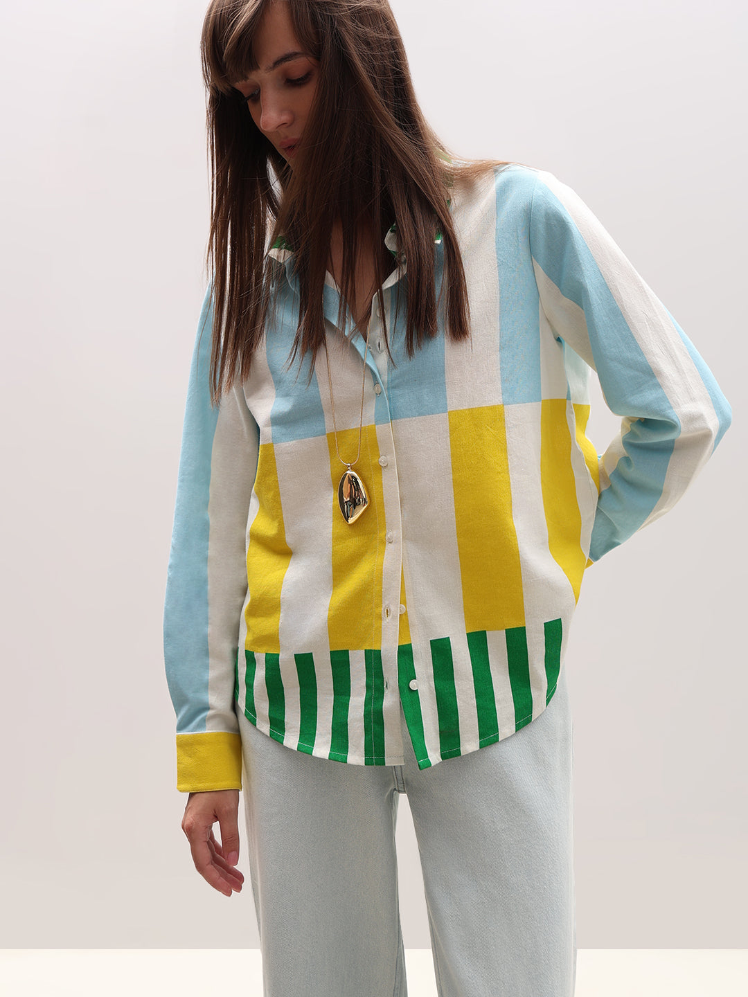 Multi-Colour Printed Cotton Shirt