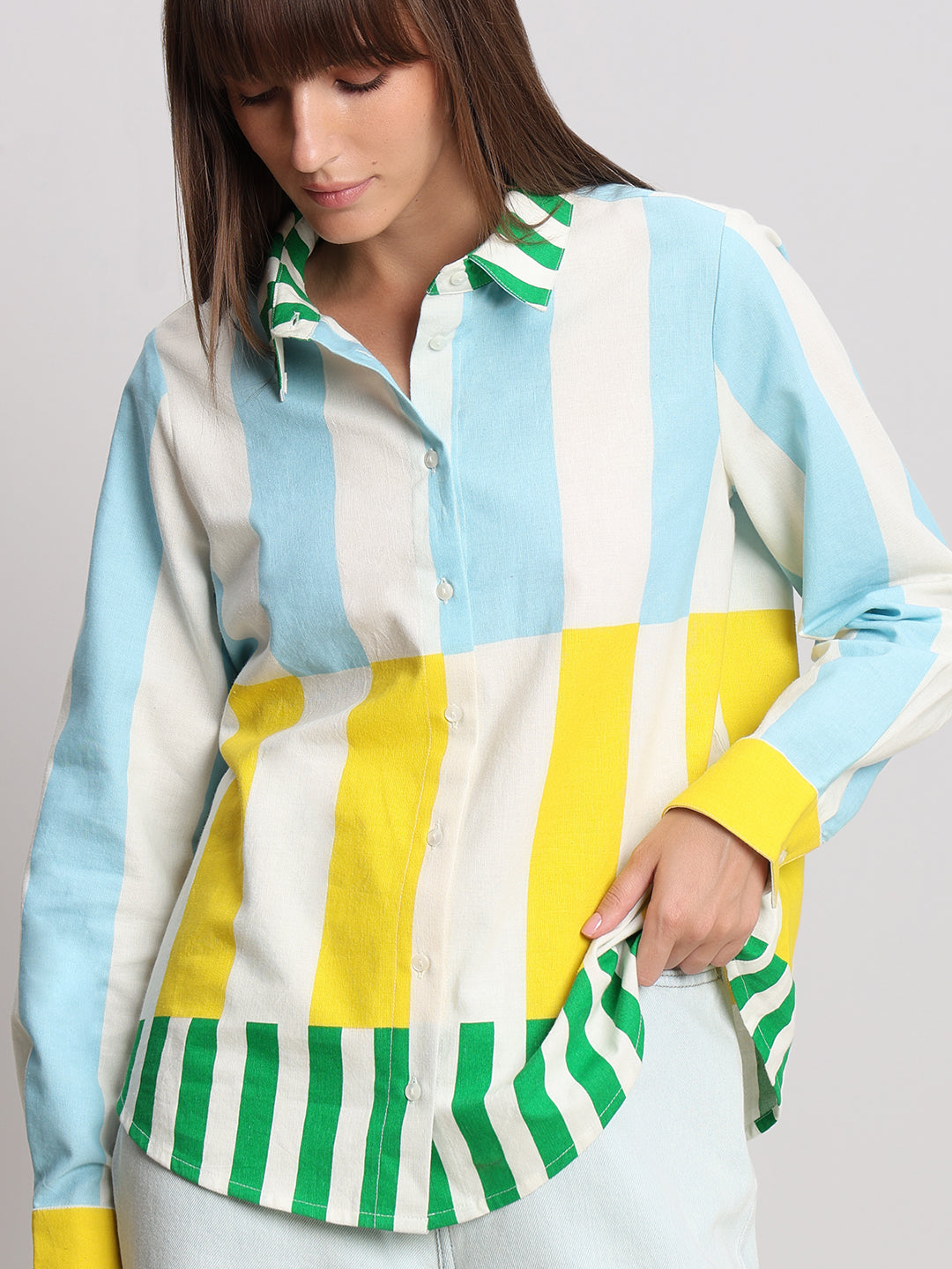 Multi-Colour Printed Cotton Shirt