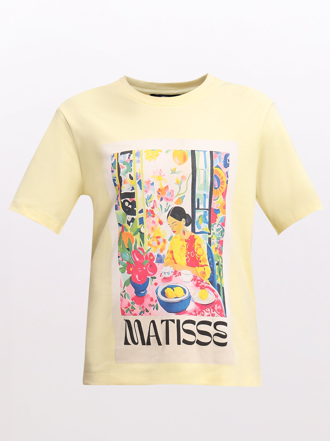 Pastel Yellow Printed T-shirt