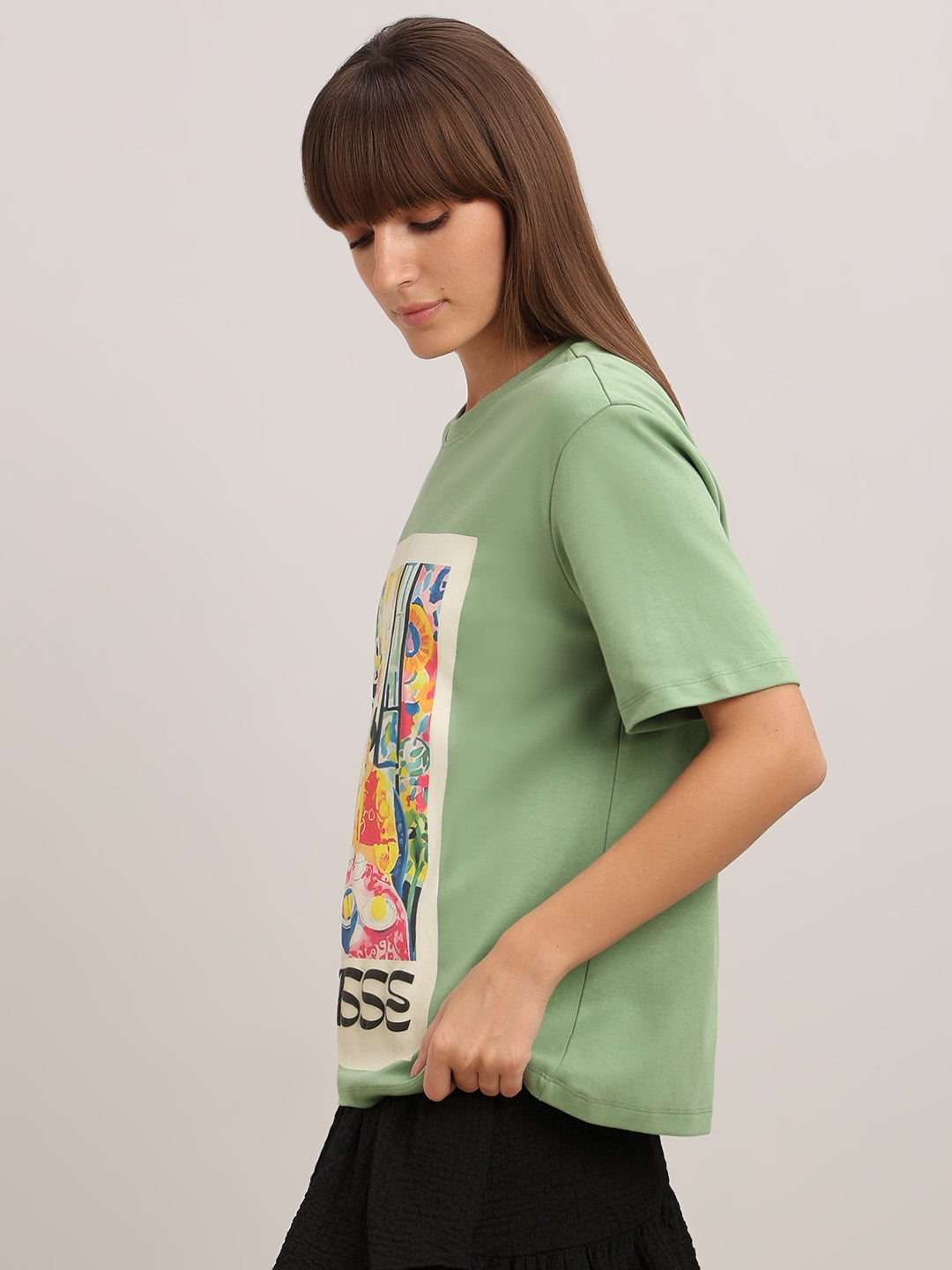 Green Graphic Print T-shirt