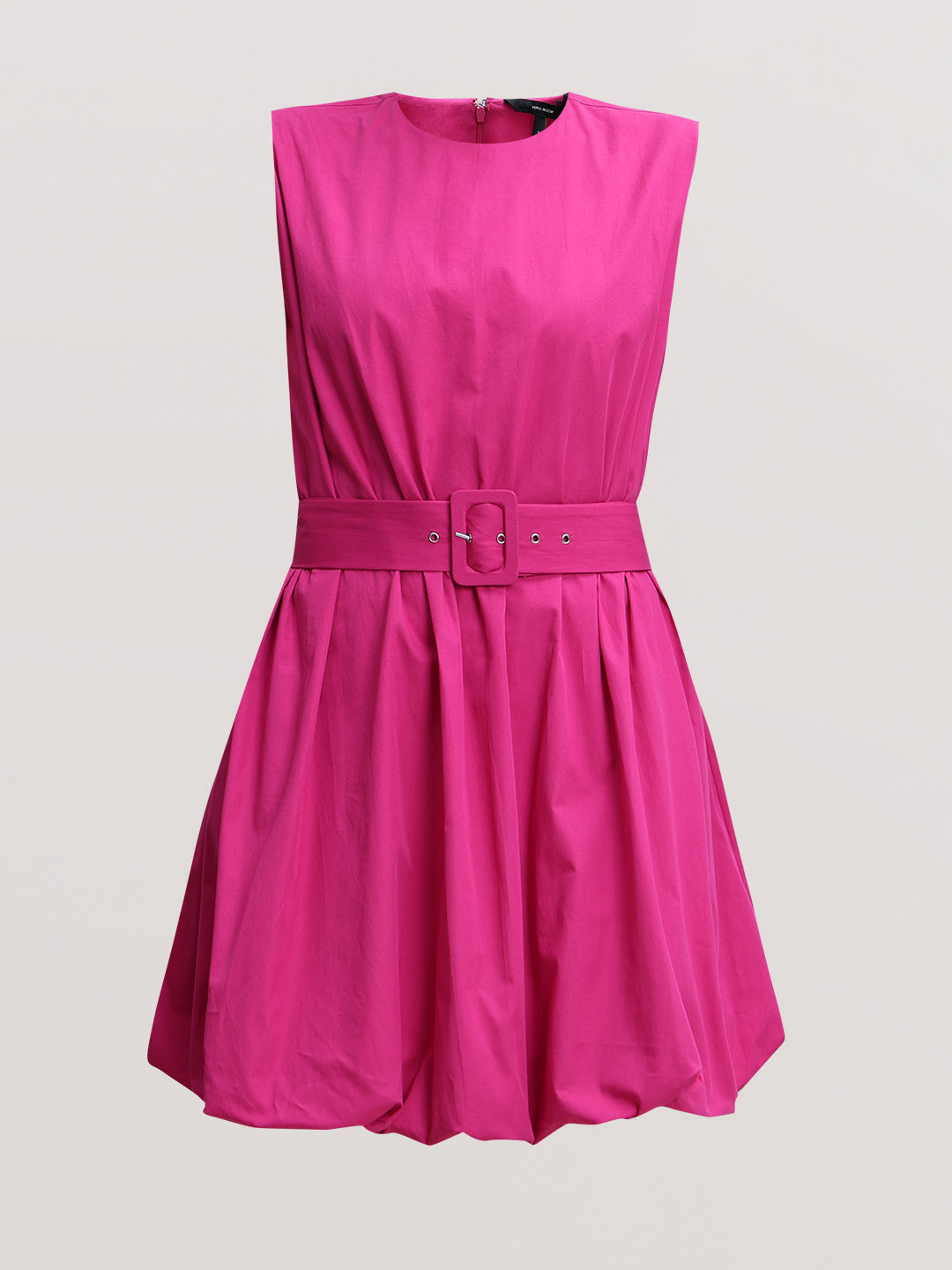 Fuchsia Pink Belted Mini Dress