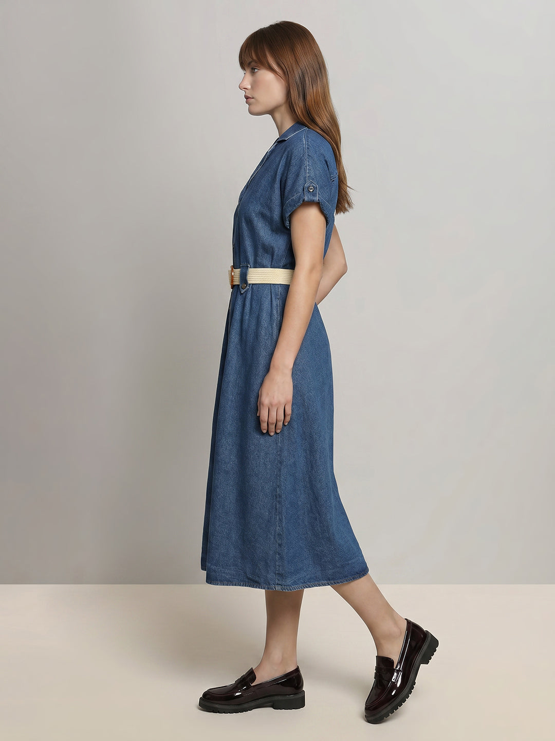 Blue Denim Shirt Dress