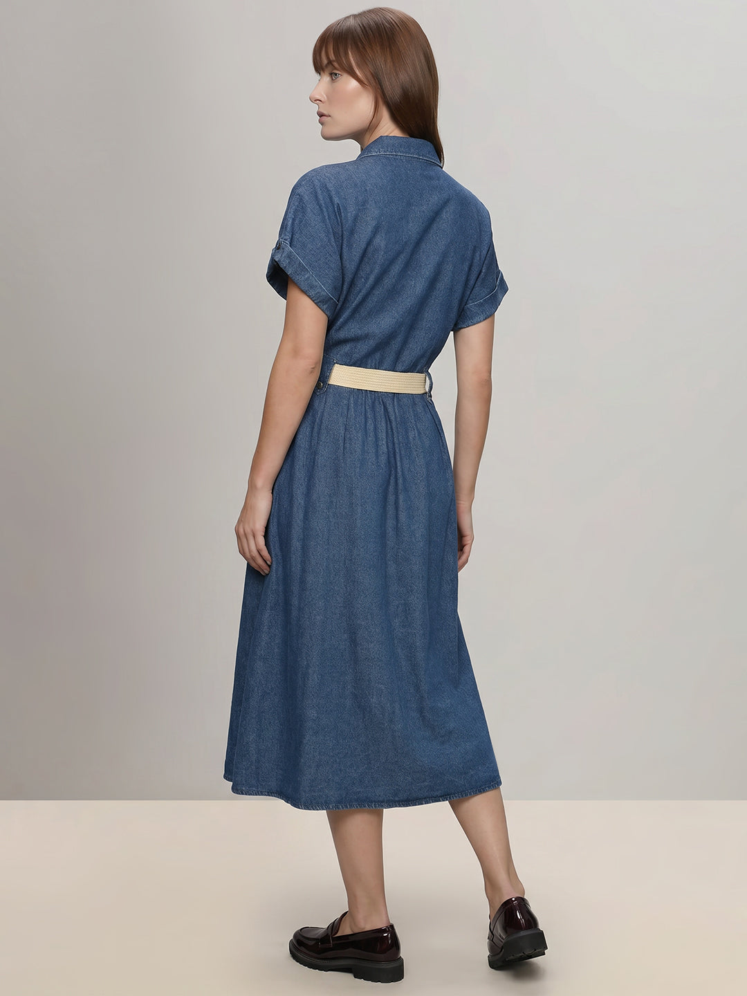Blue Denim Shirt Dress
