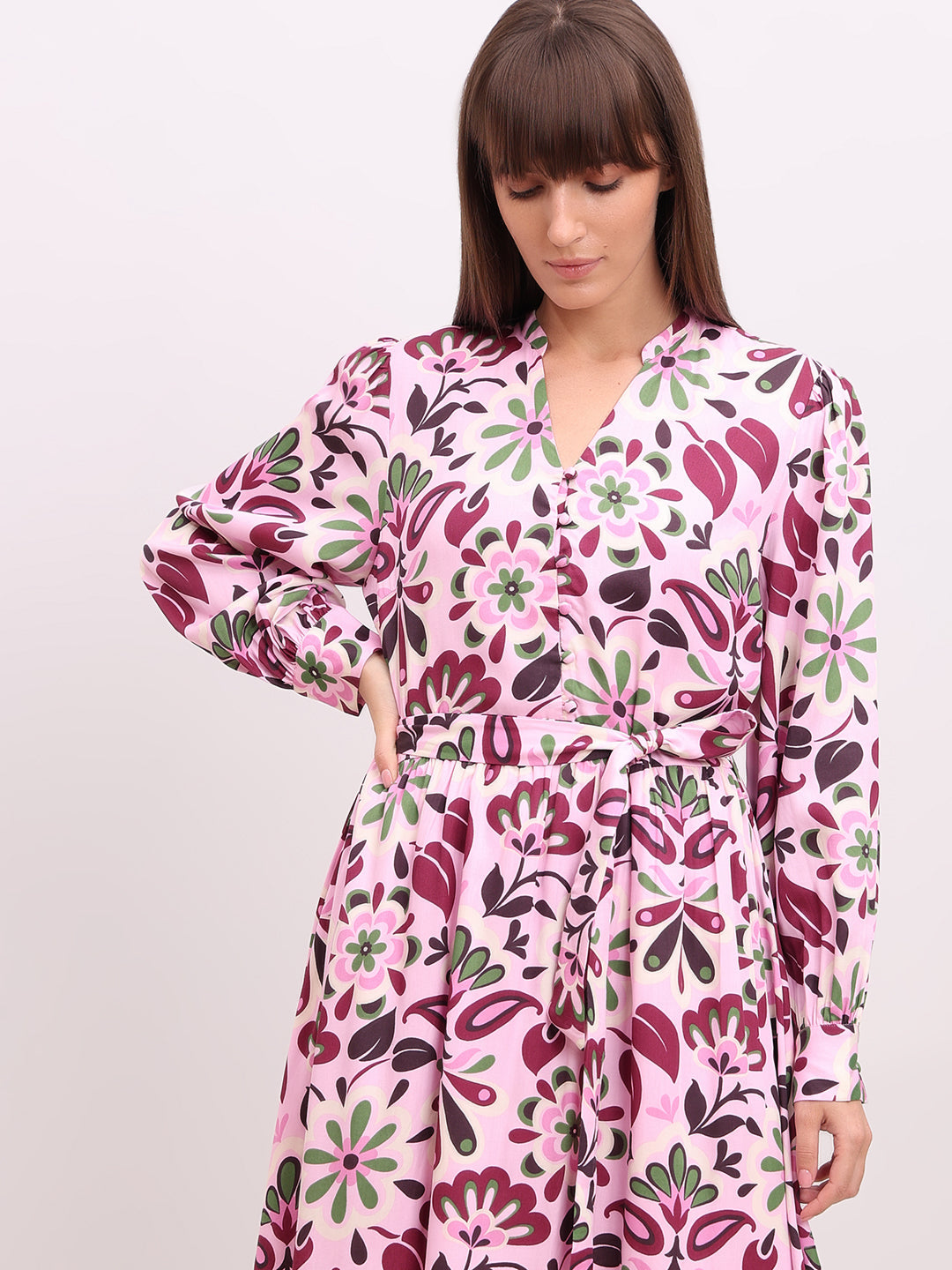 Floral Print Midi Dress