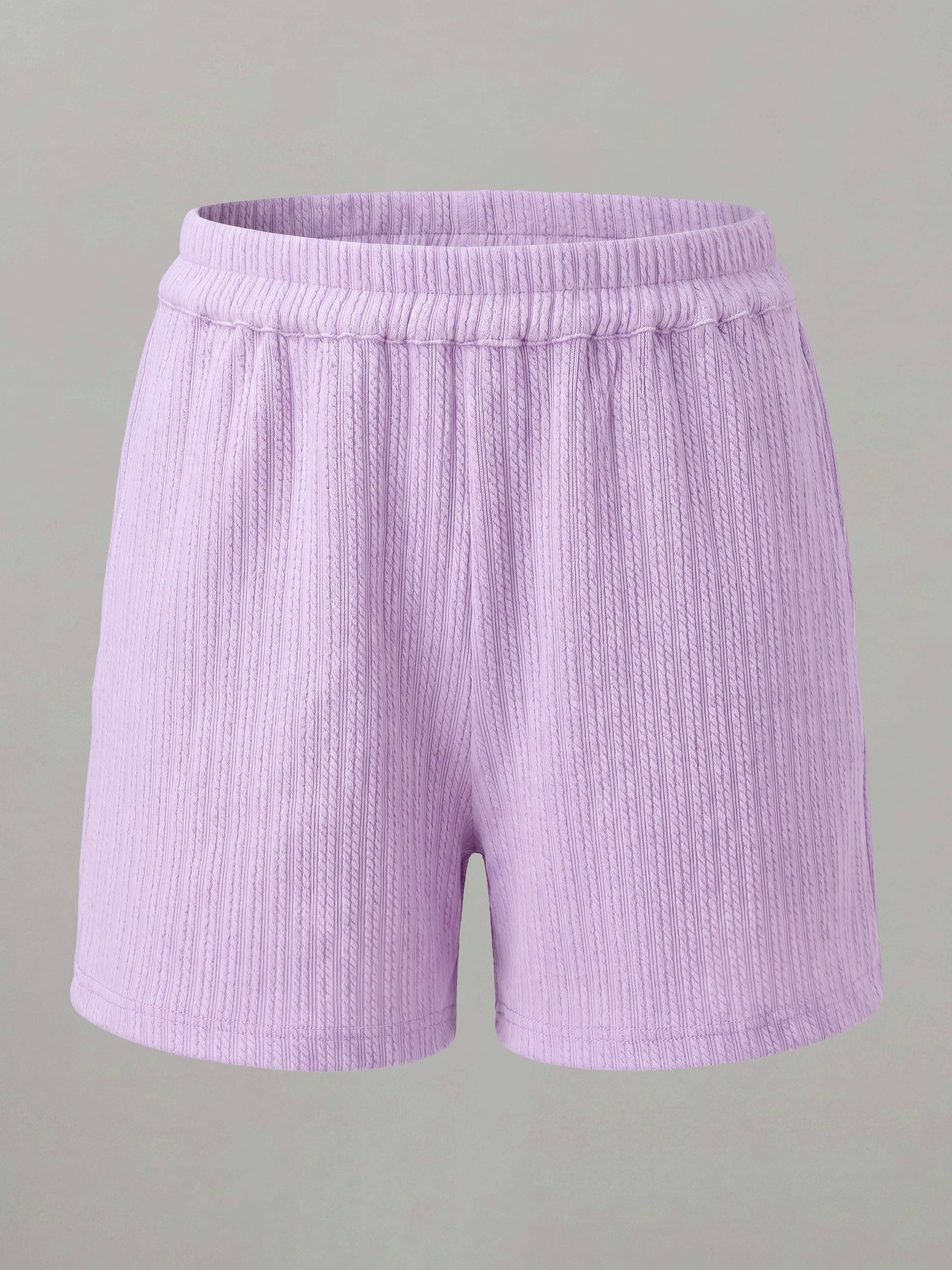 GIRLS Purple Textured Shorts