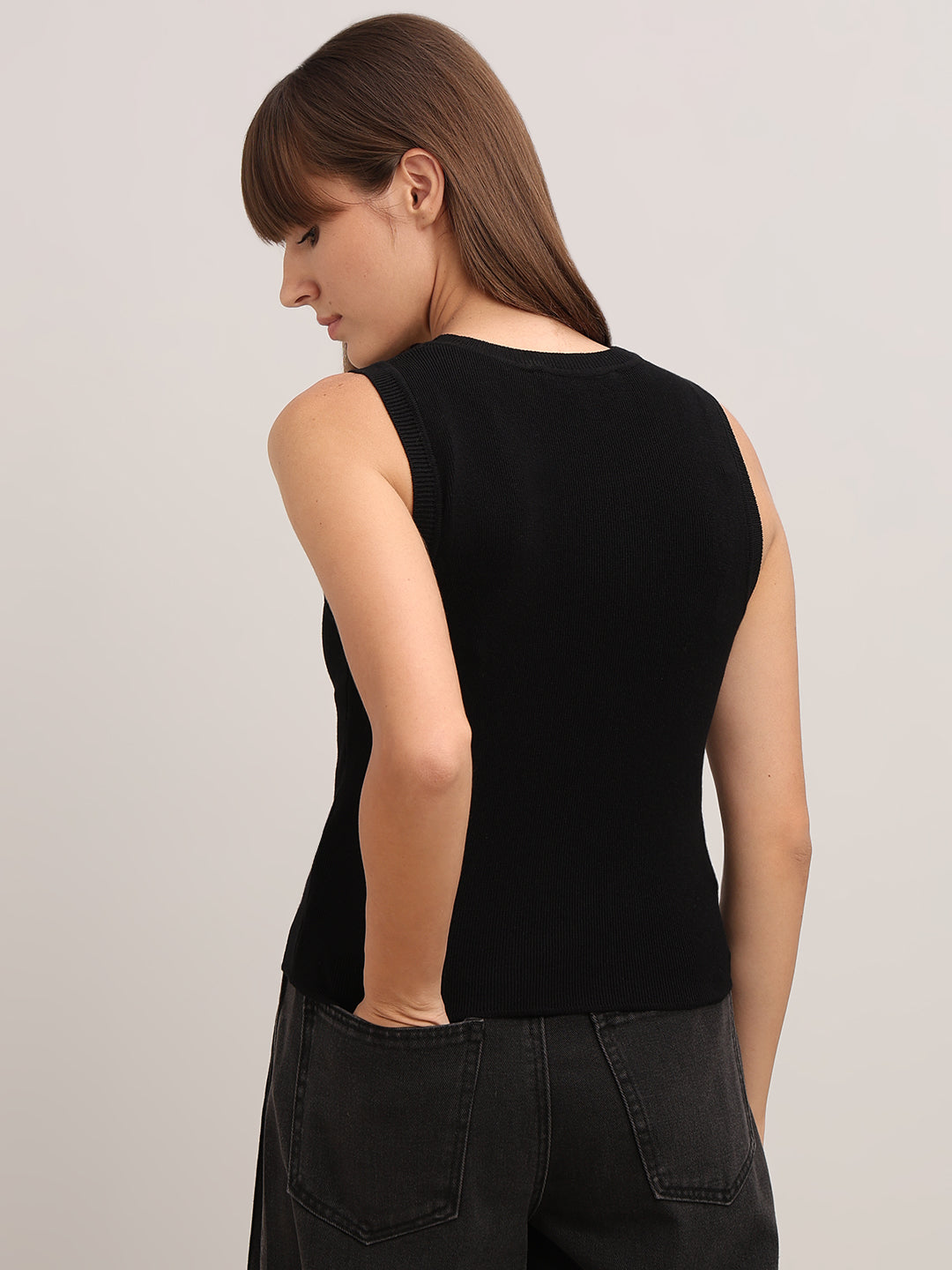 Black Fitted Top