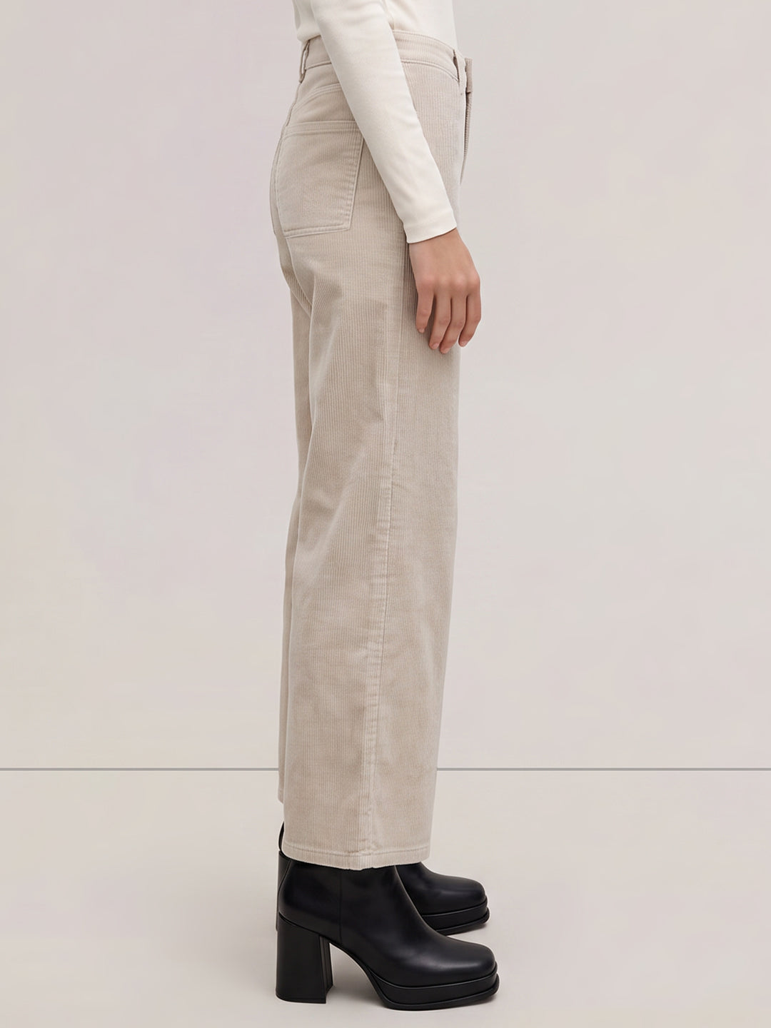 Beige Corduroy Pants