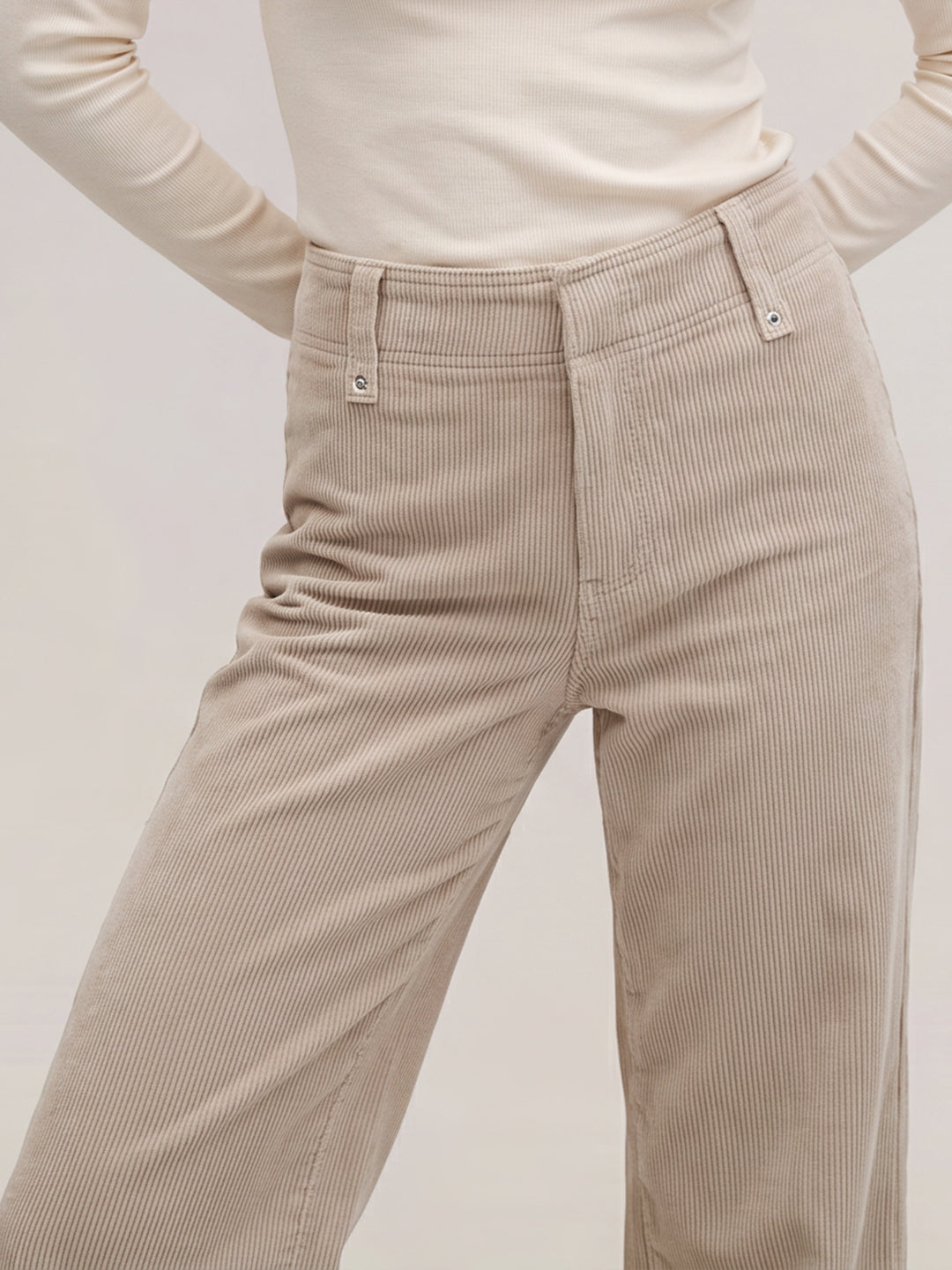Beige Corduroy Pants