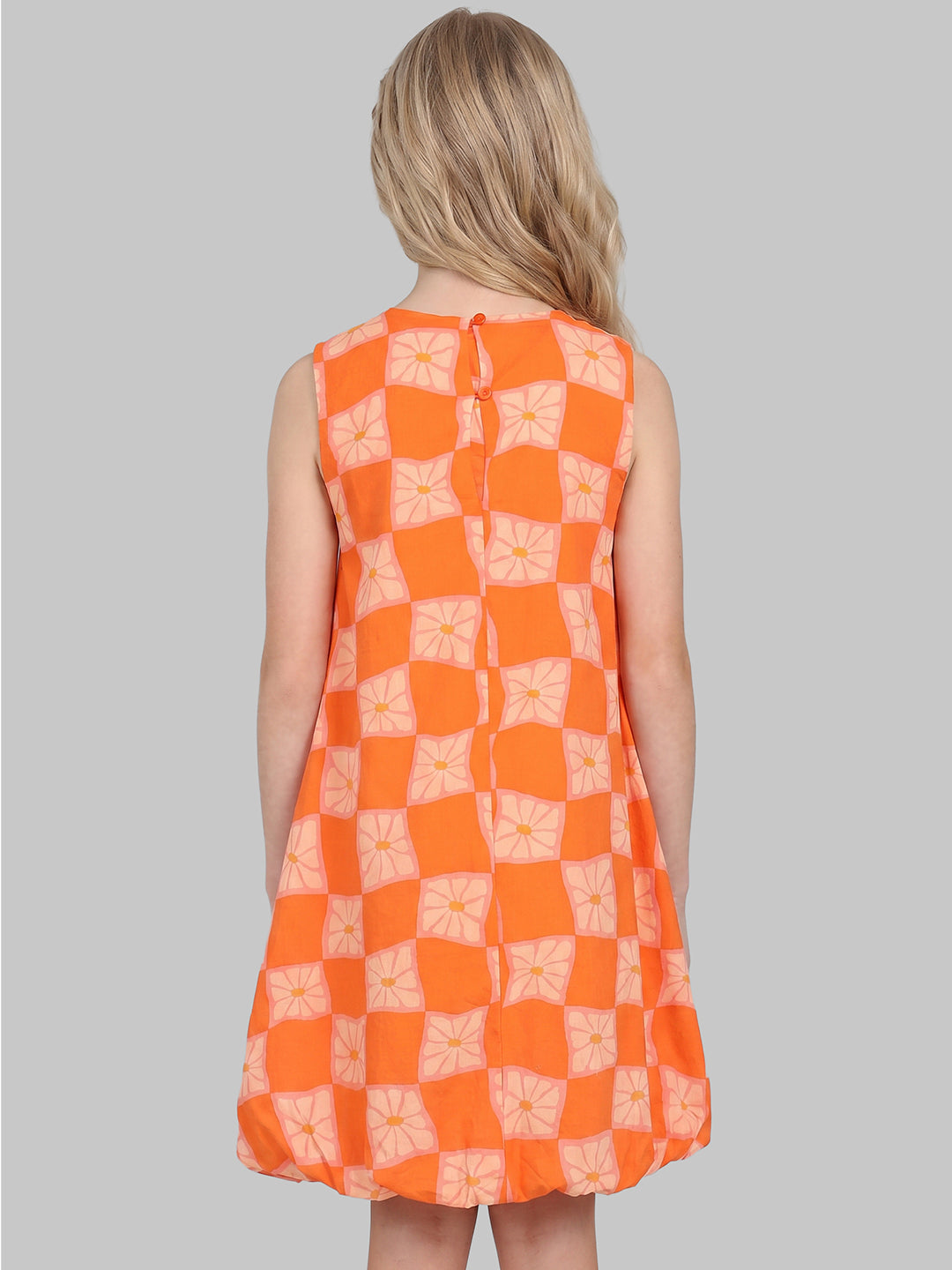 Girls Printed Sleeveless Dress