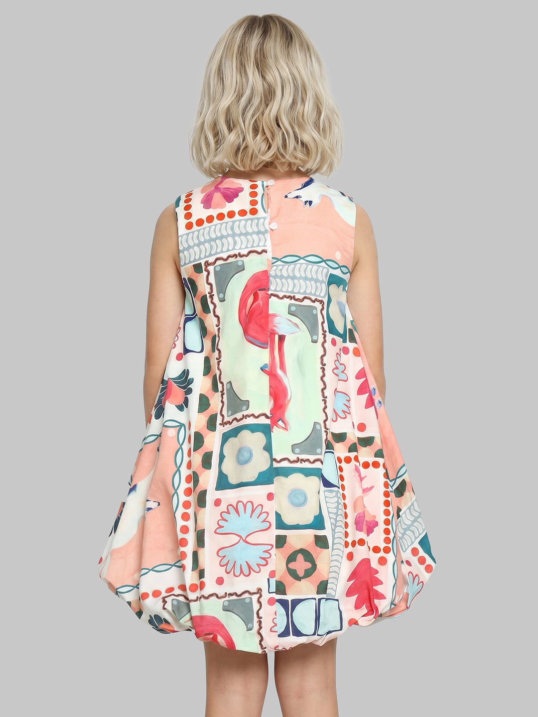 GIRLS Printed Bubble Hem Dress