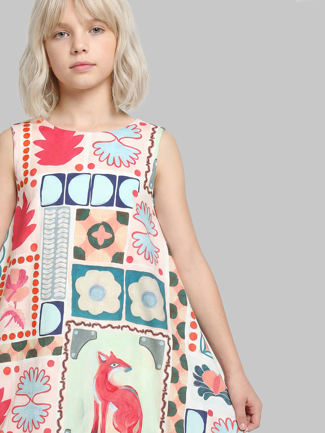 GIRLS Printed Bubble Hem Dress