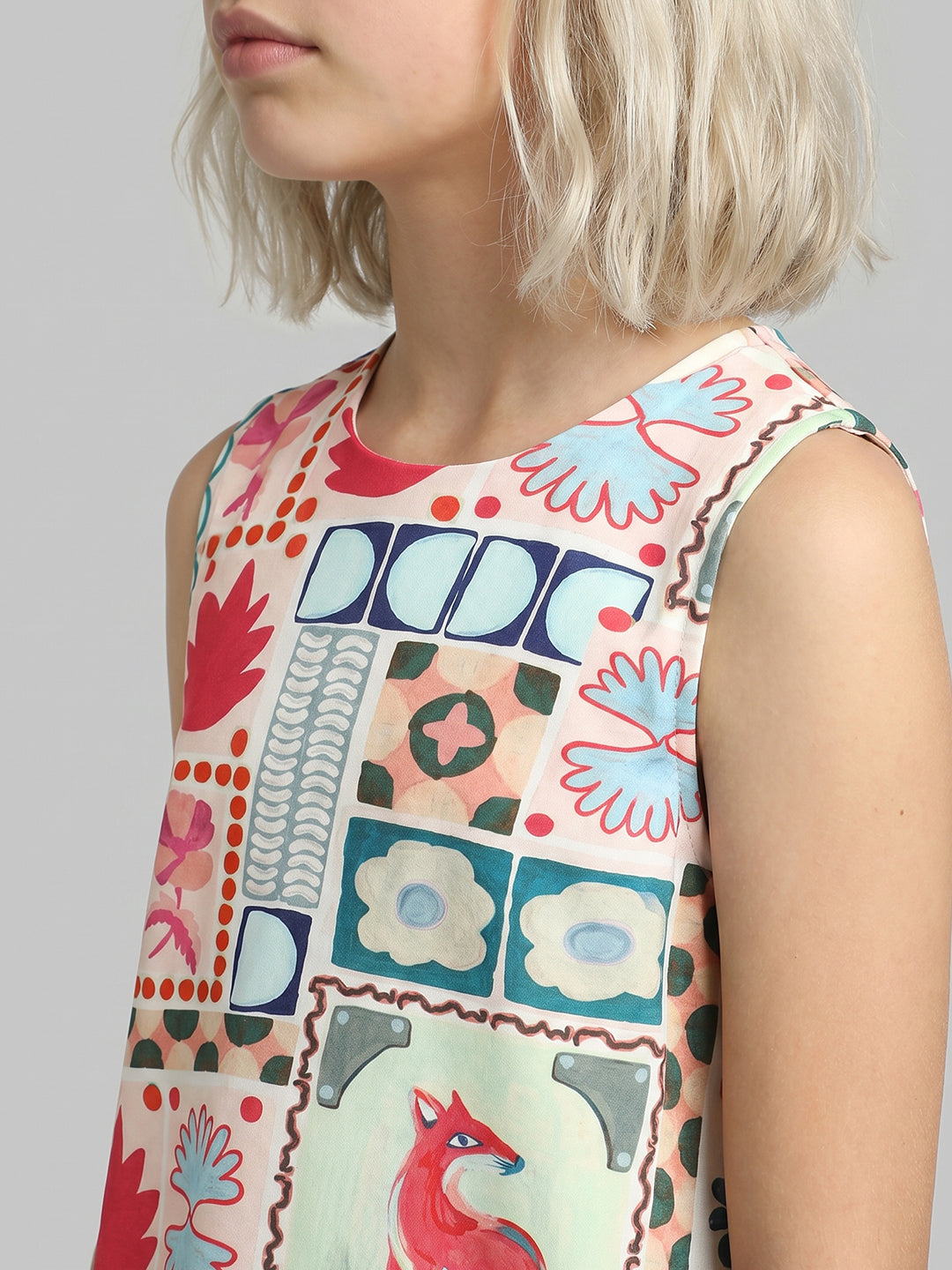 GIRLS Printed Bubble Hem Dress