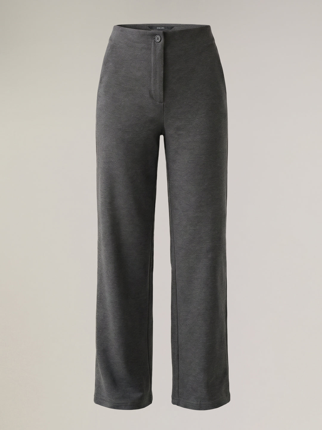 Grey High Rise Barrel Stretch Pants