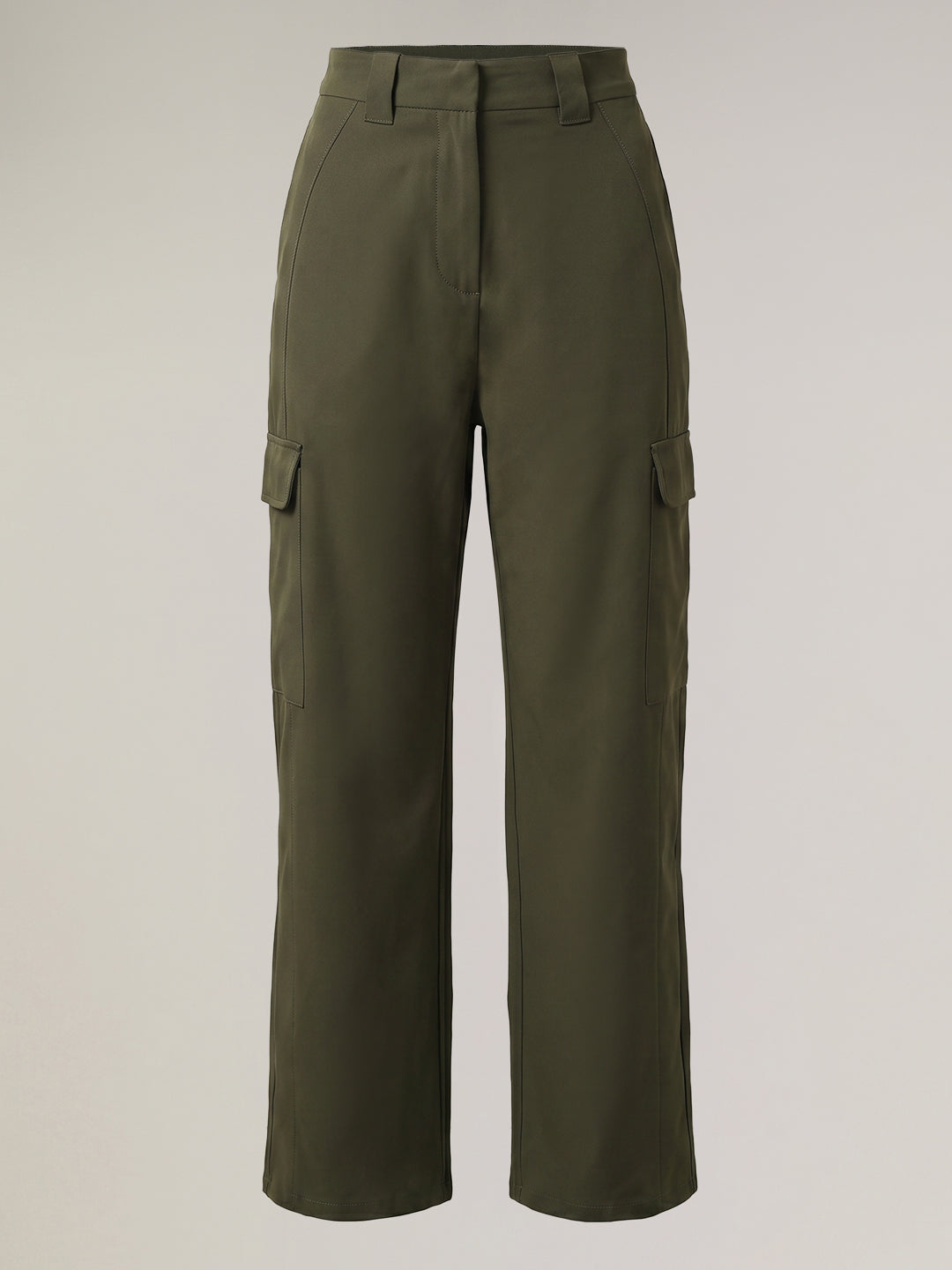 Olive Green Wide Cargo Pants
