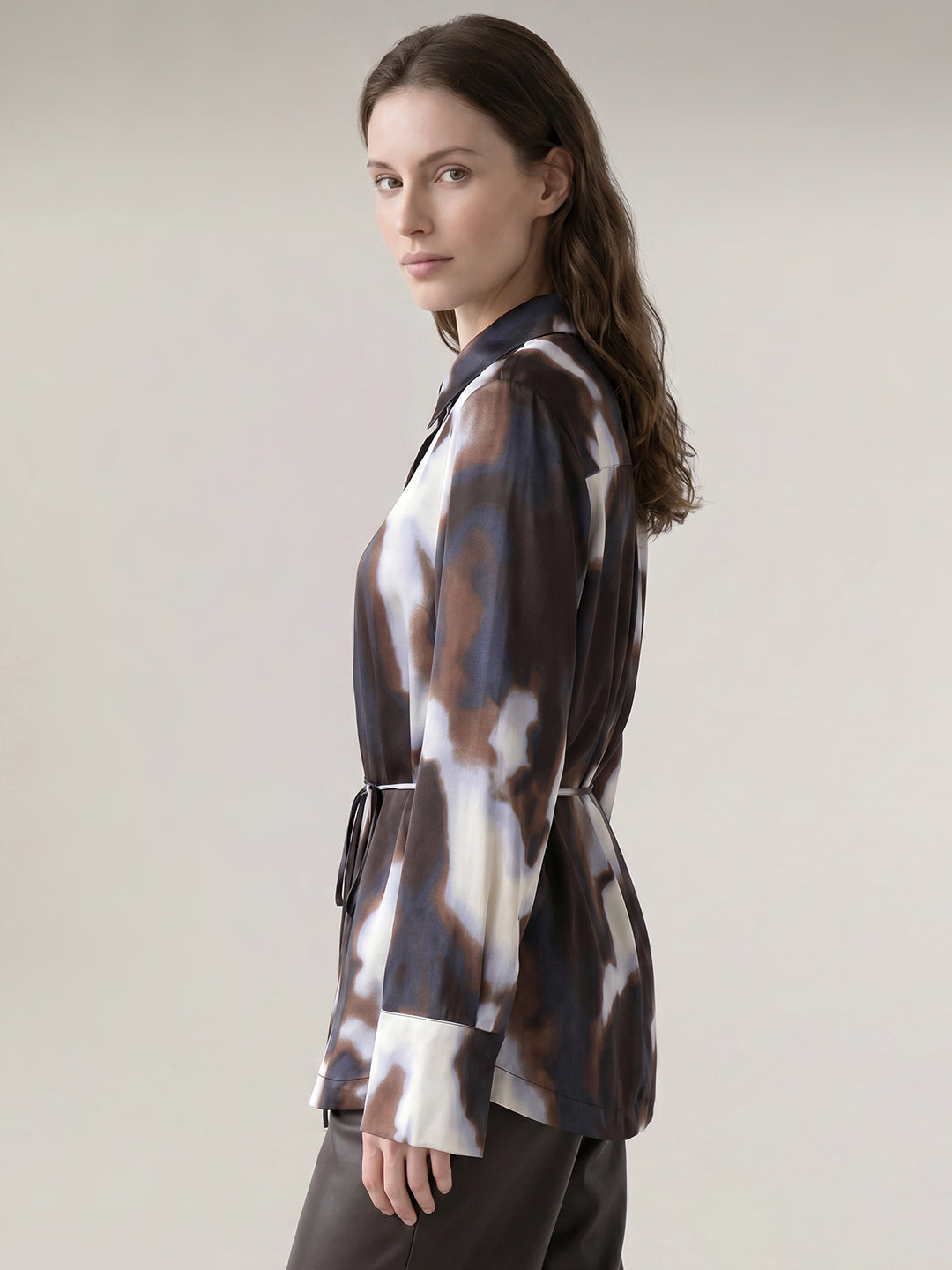 Brown Printed Shirt