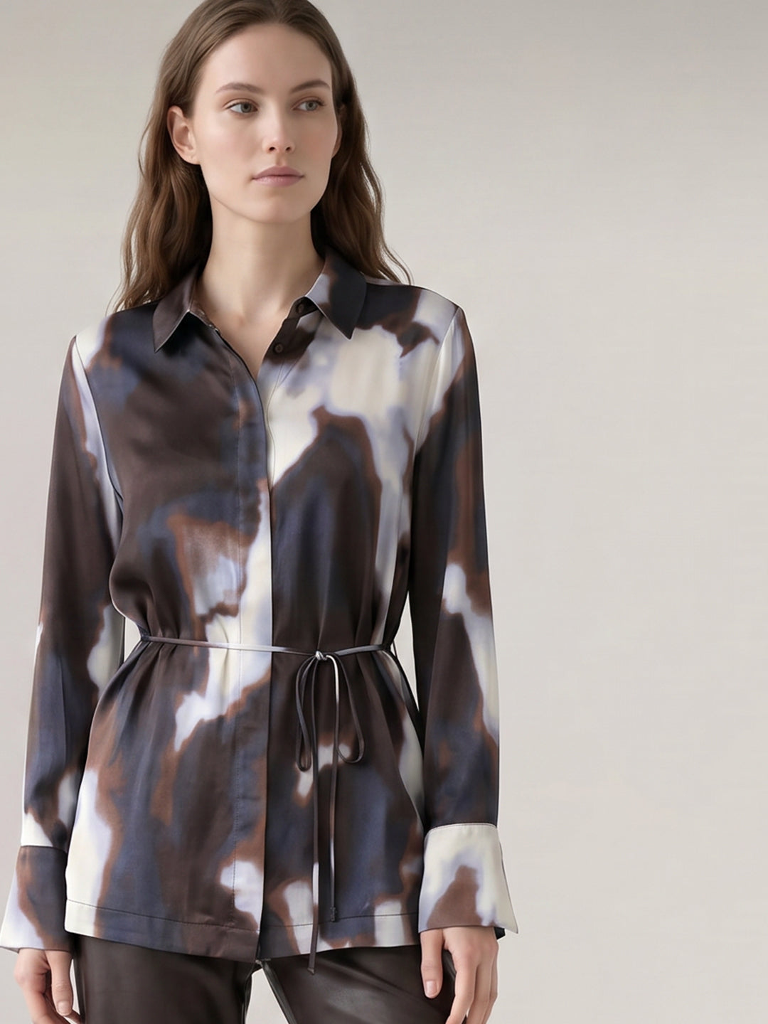 Brown Printed Shirt