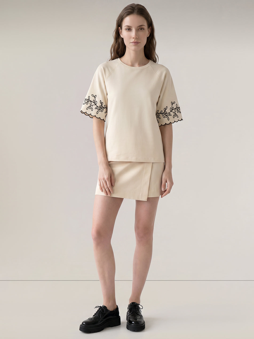 Dark Brown O-Neck Top
