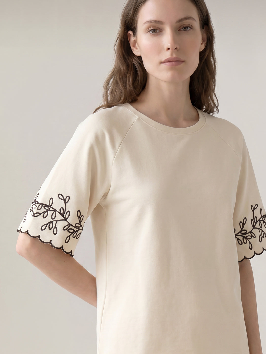 Dark Brown O-Neck Top