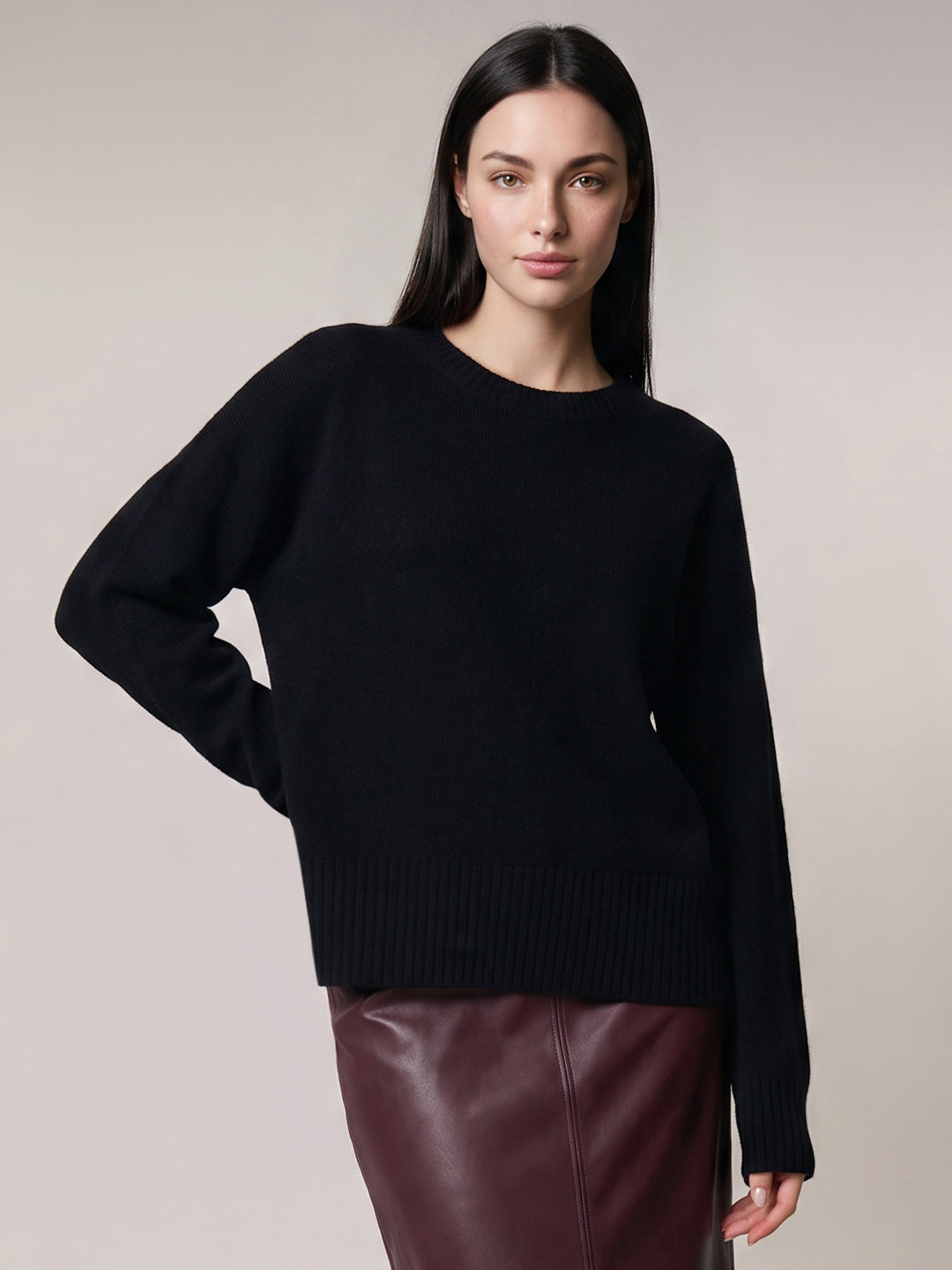 Navy Blue O-Neck Pullover