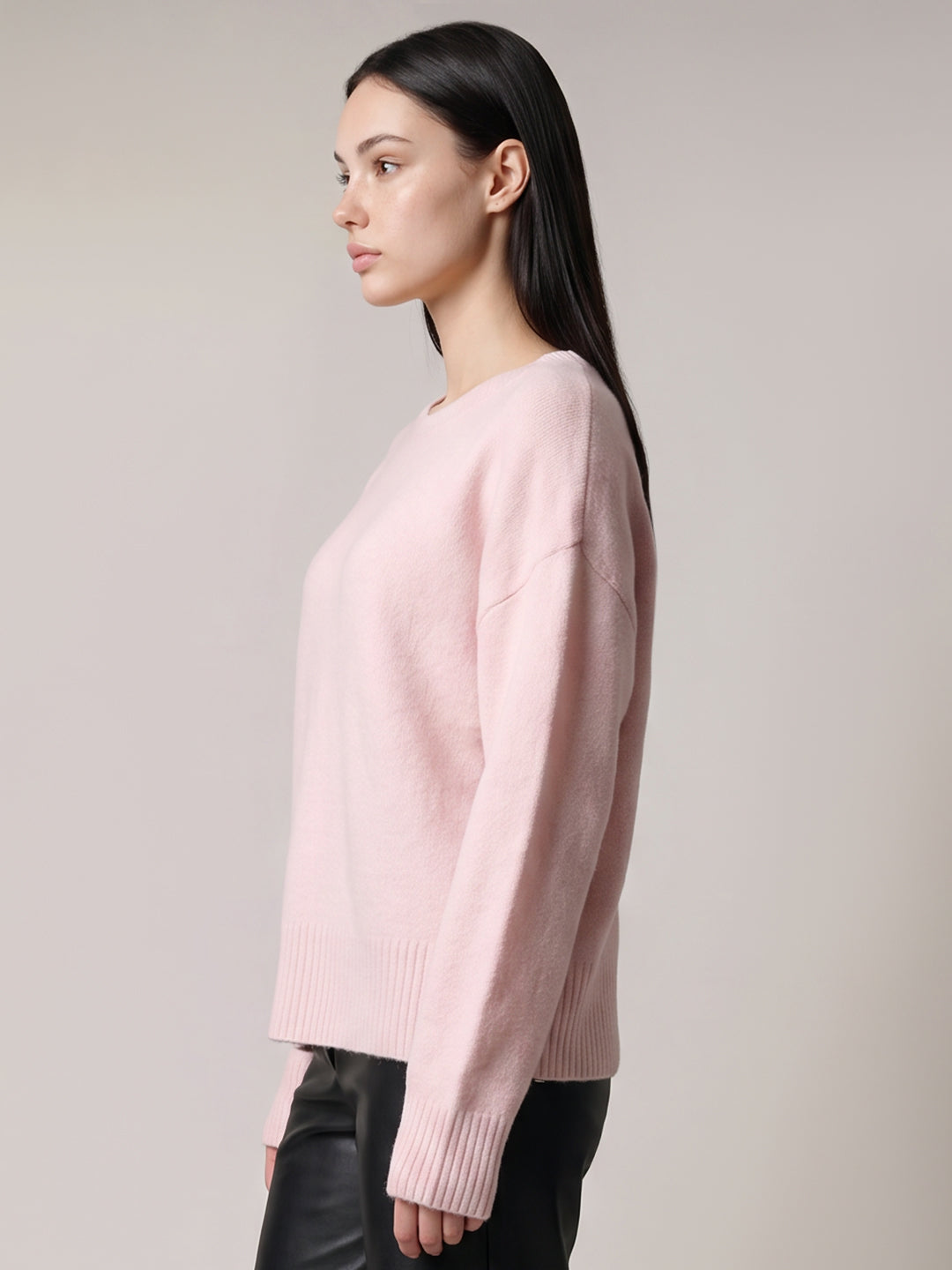 Pink O-Neck Pullover