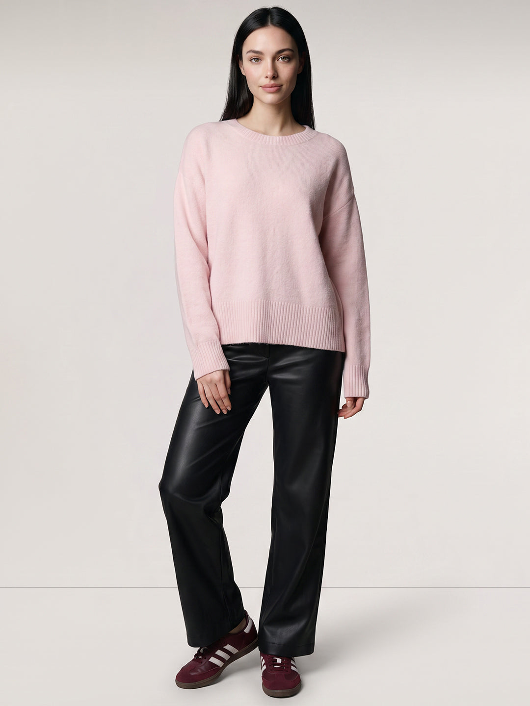 Pink O-Neck Pullover
