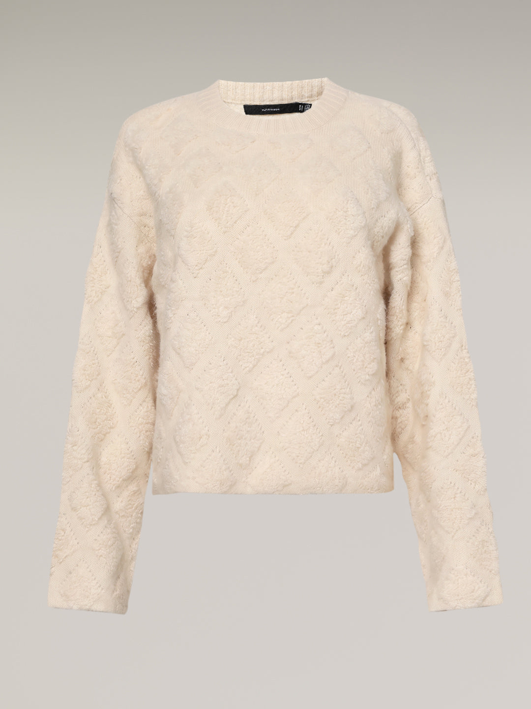 Beige O-Neck Pullover