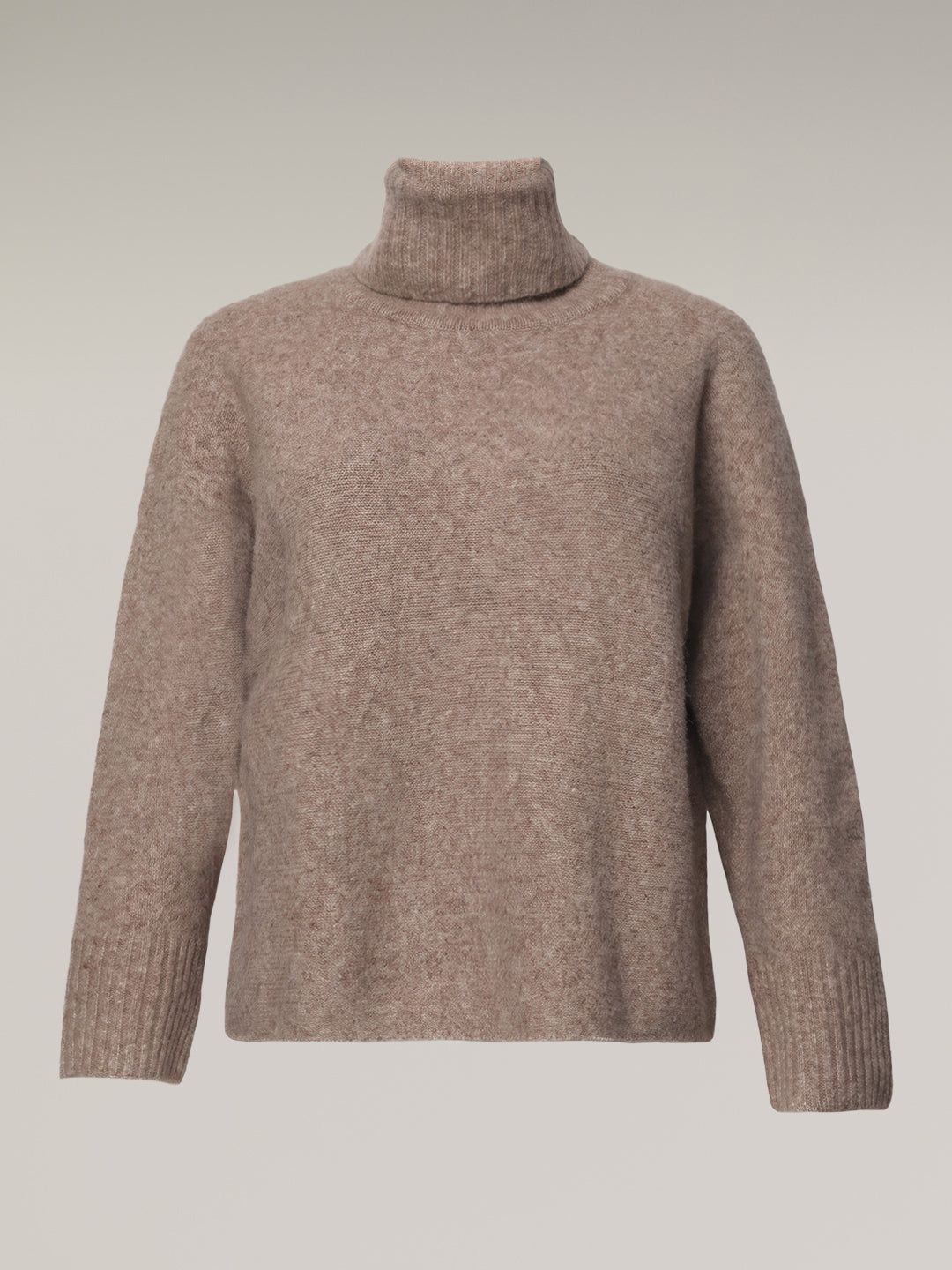 Beige Roll Neck Pullover