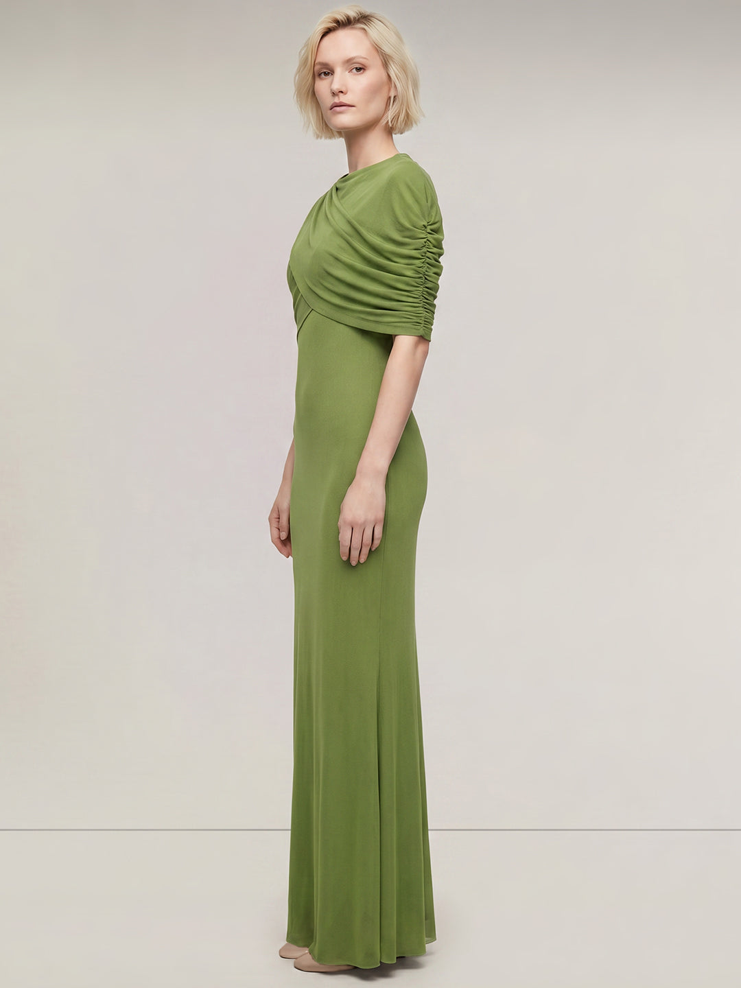 Green Mesh Maxi Dress