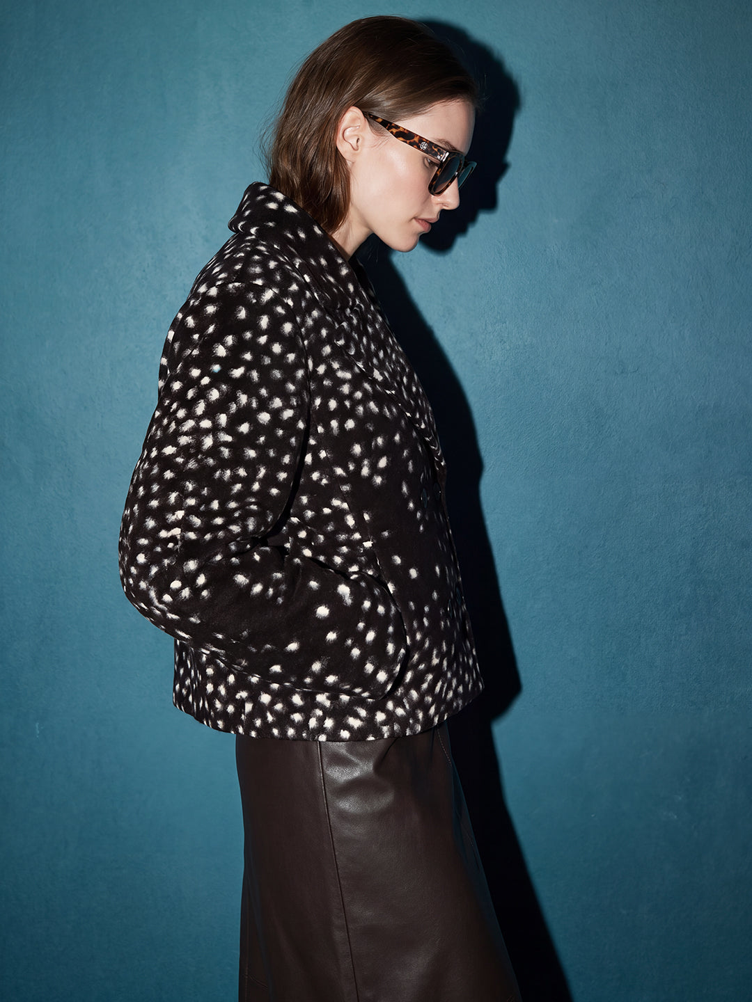 Brown Printed Jacket