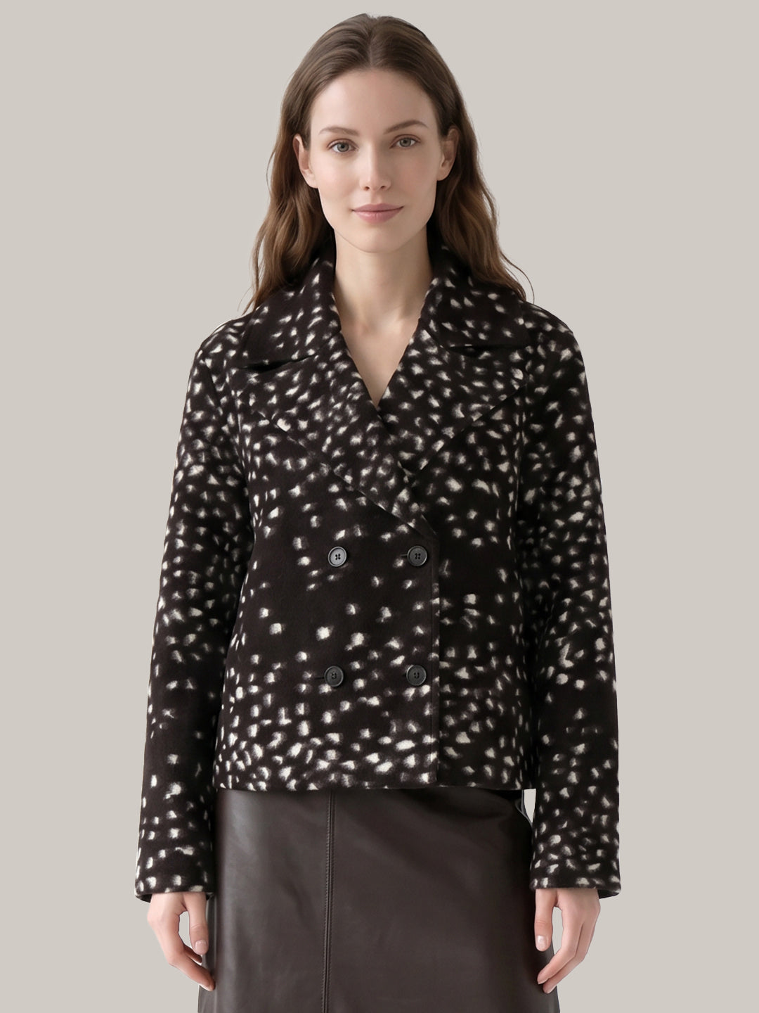 Brown Printed Jacket