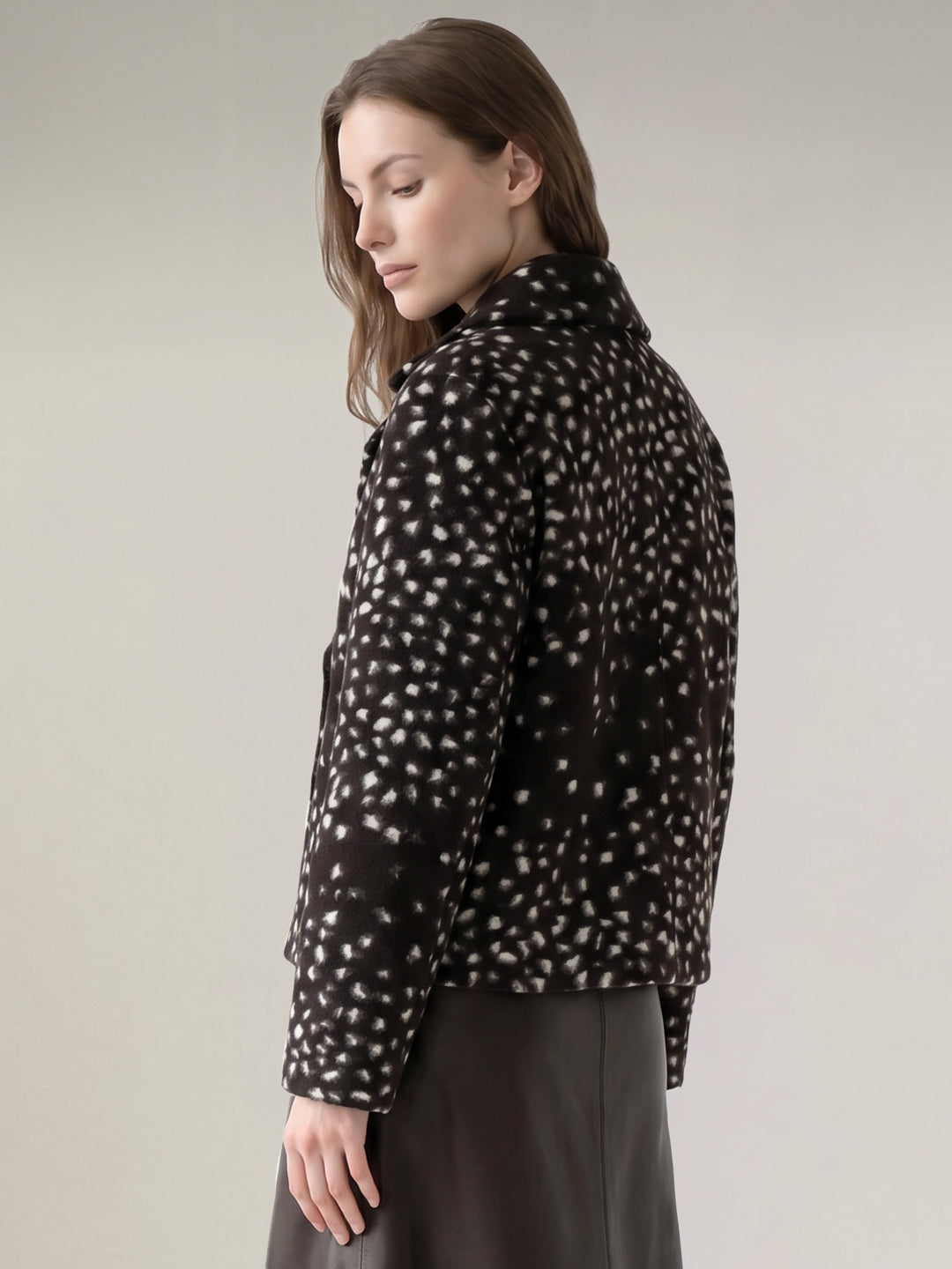Brown Printed Jacket