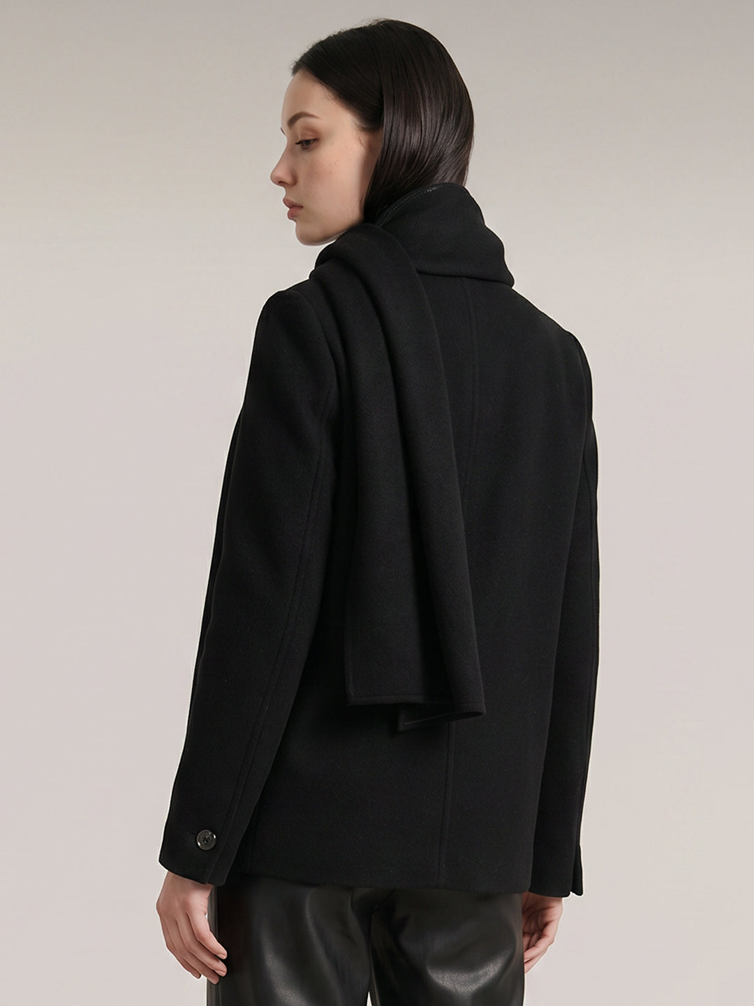 Black Wool Blend Jacket