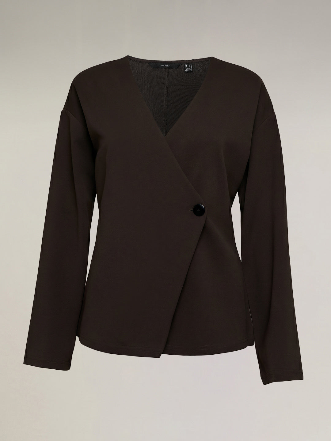 Dark Brown Wrap Top