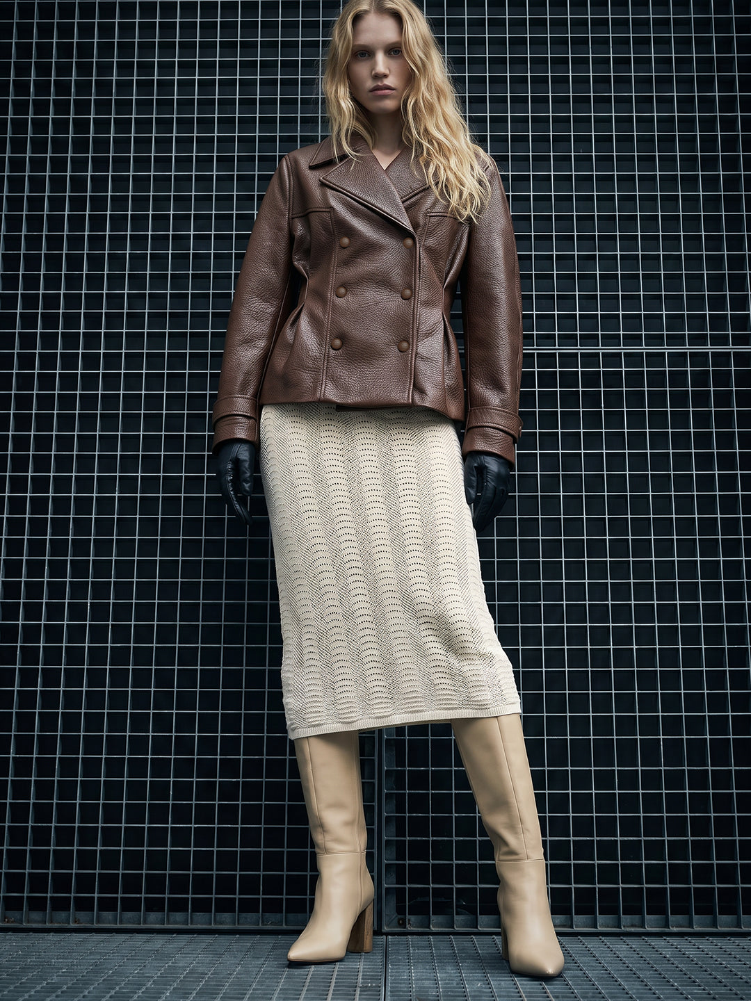 Brown Faux Leather Jacket