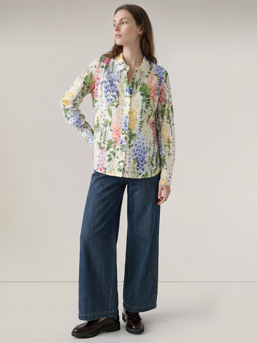 Floral Print Cotton Shirt