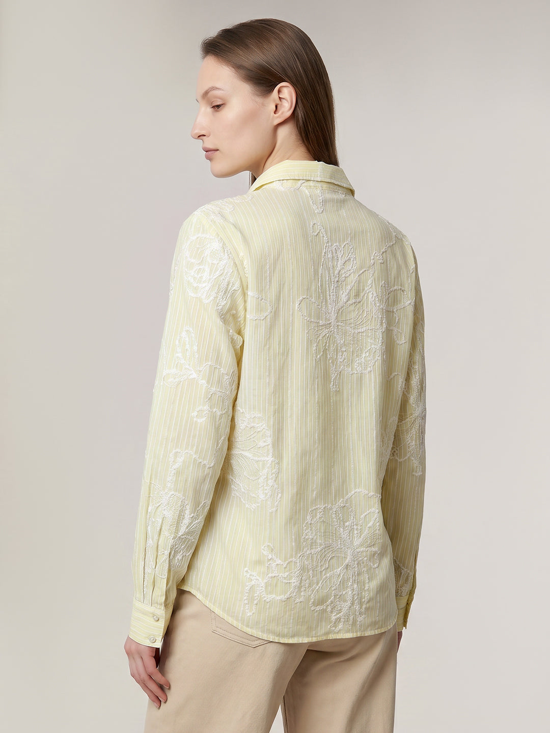 Embroidered Striped Shirt