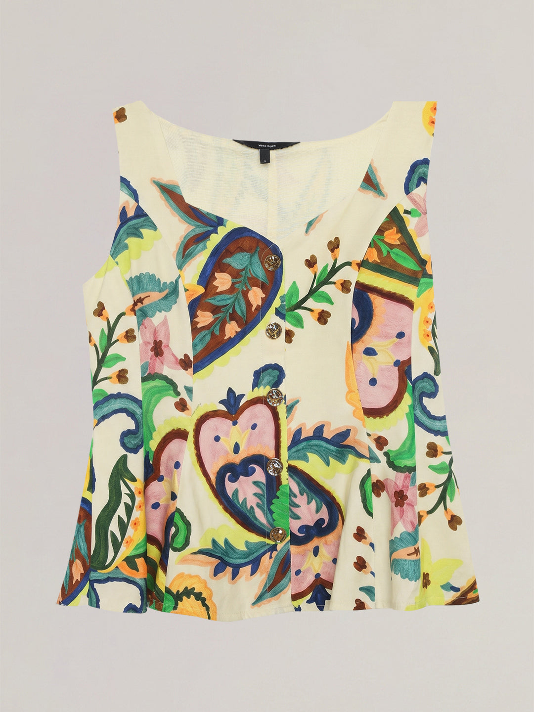 Ecru printed Top
