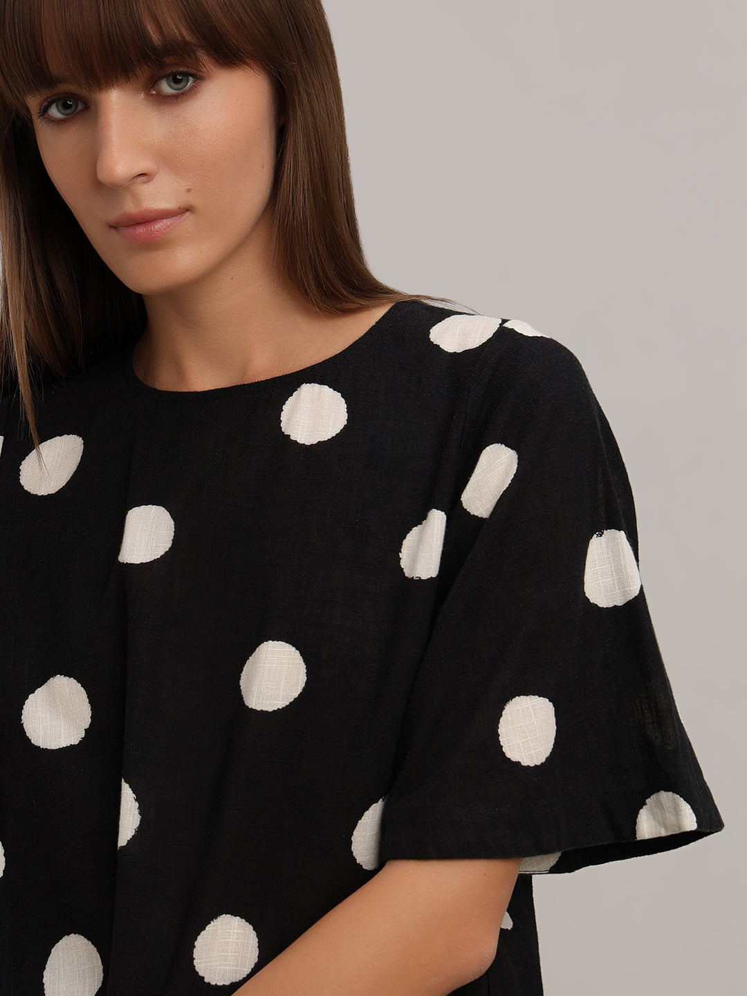Black Polka Dot Top