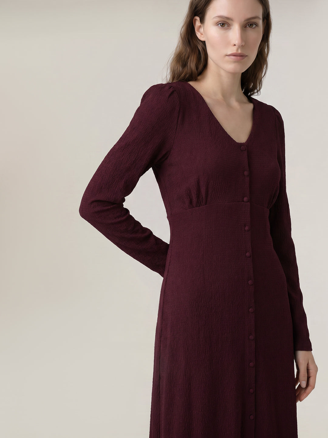 V-Neck Midaxi Dress