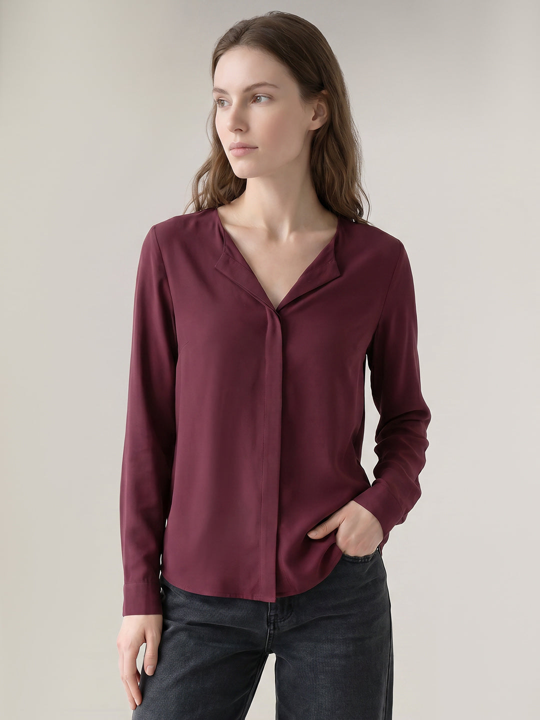 Dark Purple Regular Fit Top