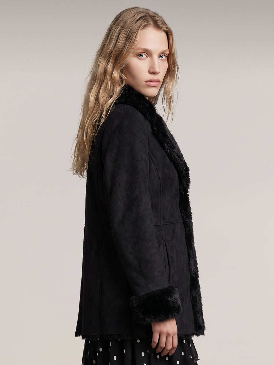 Black Faux Suede Jacket